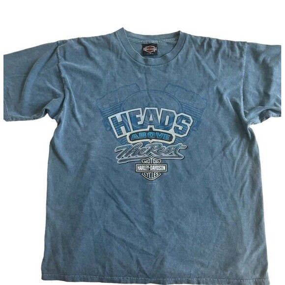 2001 Harley Davidson HEADS Above The Rest Las Vegas Southern NV Sz L Made In USA - Picture 1 of 5